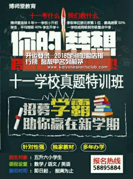 开运登录-2018足浴加盟店排行榜 馨靓甲名列前茅(图3) 开运登录